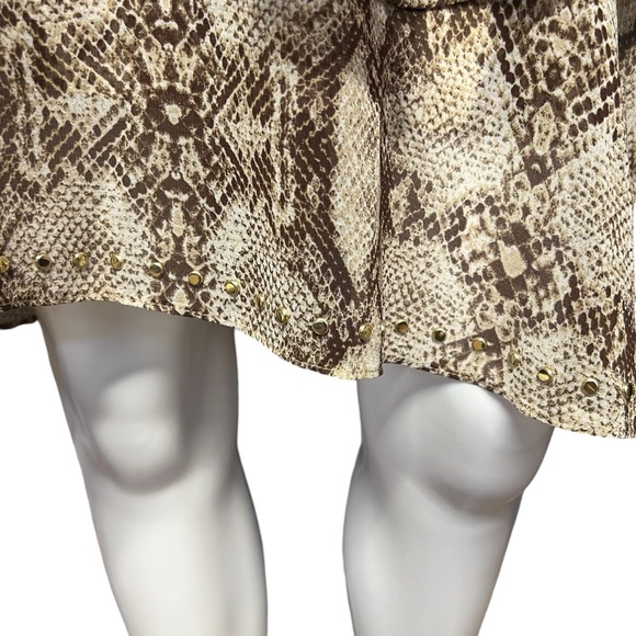 White House Black Market NWT - Women’s Belted Studded Animal Print Dress Sz. XS - Picture 5 of 11